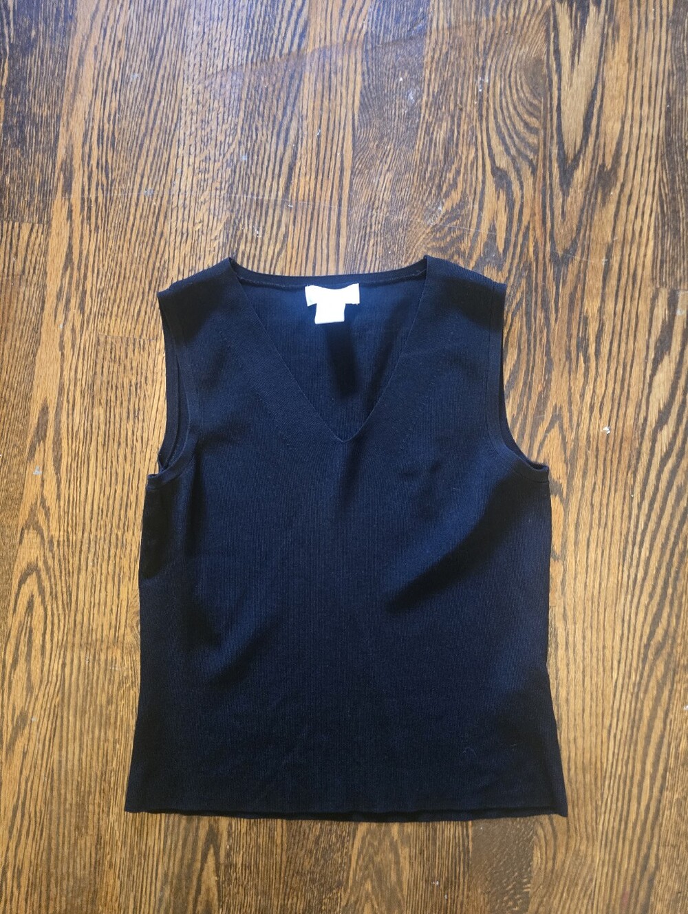 Worthington Petite Vintage Ribbed Sweater Tank | Black | Petite Medium